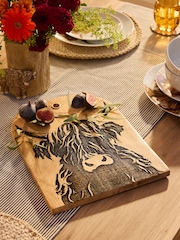 Natural Hamish The Highland Cow Wood Serve Board - Image 1 of 4