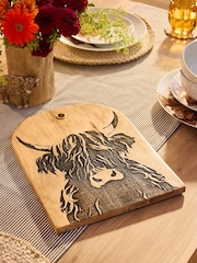 Natural Hamish The Highland Cow Wood Serve Board - Image 2 of 4