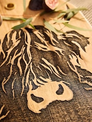 Natural Hamish The Highland Cow Wood Serve Board - Image 3 of 4