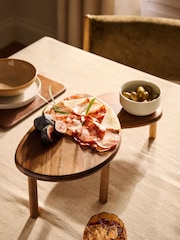 Natural Wood Two Tier Serving Stand - Image 1 of 5