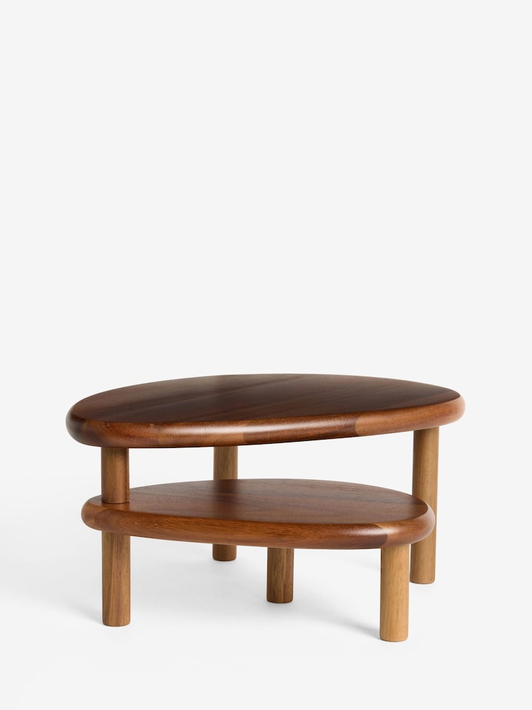 Natural Wood Two Tier Serving Stand - Image 5 of 5