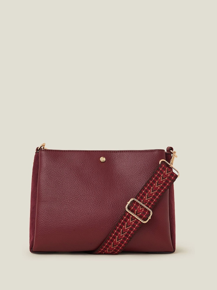 Accessorize Red Webbing Strap Crossbody Bag - Image 2 of 3
