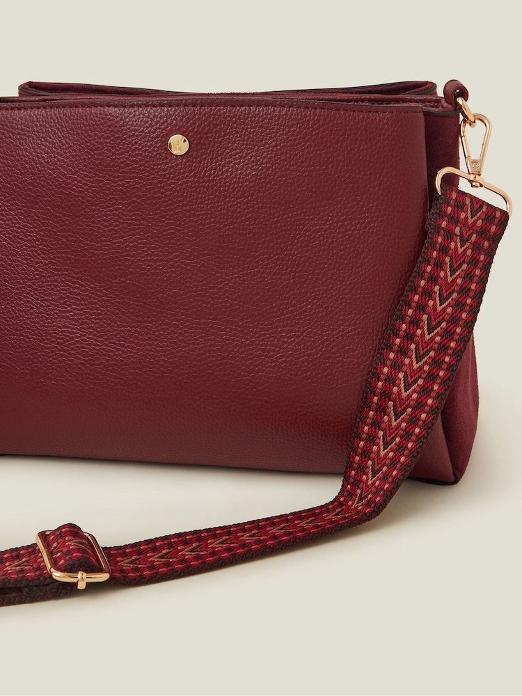 Accessorize Red Webbing Strap Crossbody Bag - Image 3 of 3