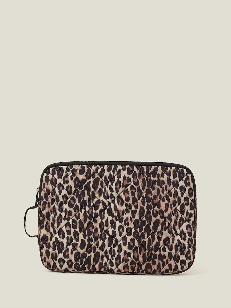Accessorize Animal Leopard Print Laptop Case Bag - Image 1 of 2 Accessorize Animal Leopard Print Laptop Case Bag - Image 1 of 2