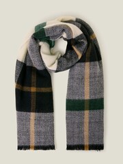 Accessorize Green Woven Check Print Blanket Scarf - Image 2 of 3