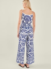 Accessorize Sleeveless 100% Cotton Ornamental Print Jumpsuit - Imagen 3 de 4