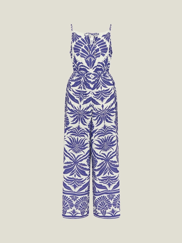 Accessorize Sleeveless 100% Cotton Ornamental Print Jumpsuit - Imagen 4 de 4
