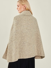 Accessorize Brown Roll Neck Knit Poncho - Image 3 of 4