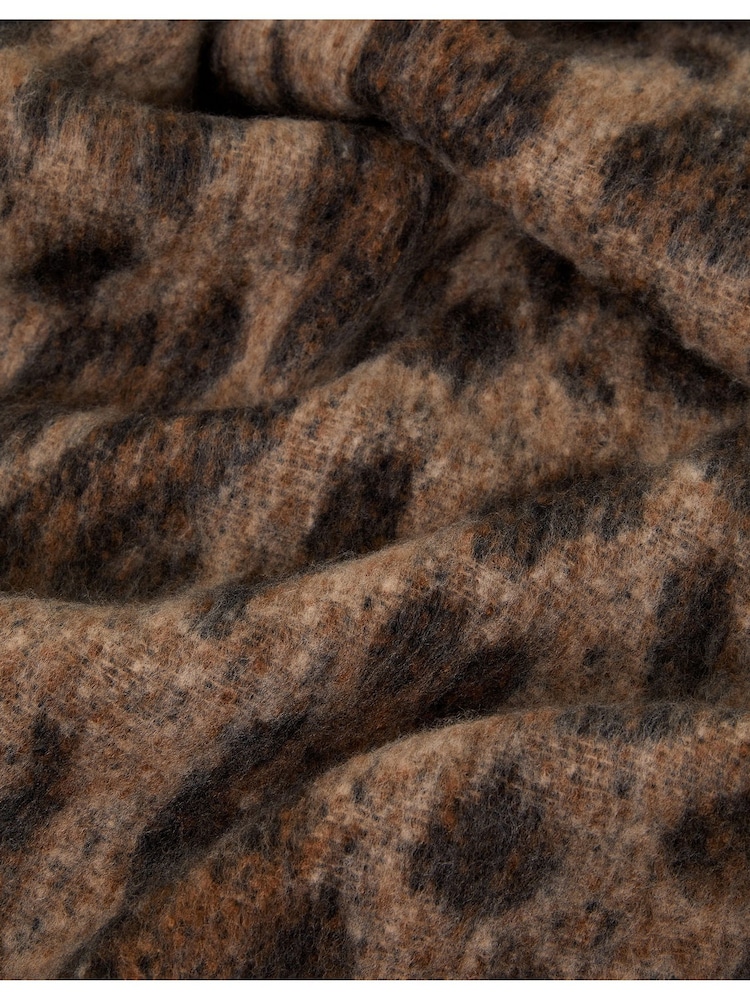 Accessorize Animal Print Brushed Blanket Scarf - Image 2 of 2 Accessorize Animal Print Brushed Blanket Scarf - Image 2 of 2