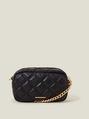 Accessorize Black Quilted Chunky Chain Camera Bag - Image 1 of 1
