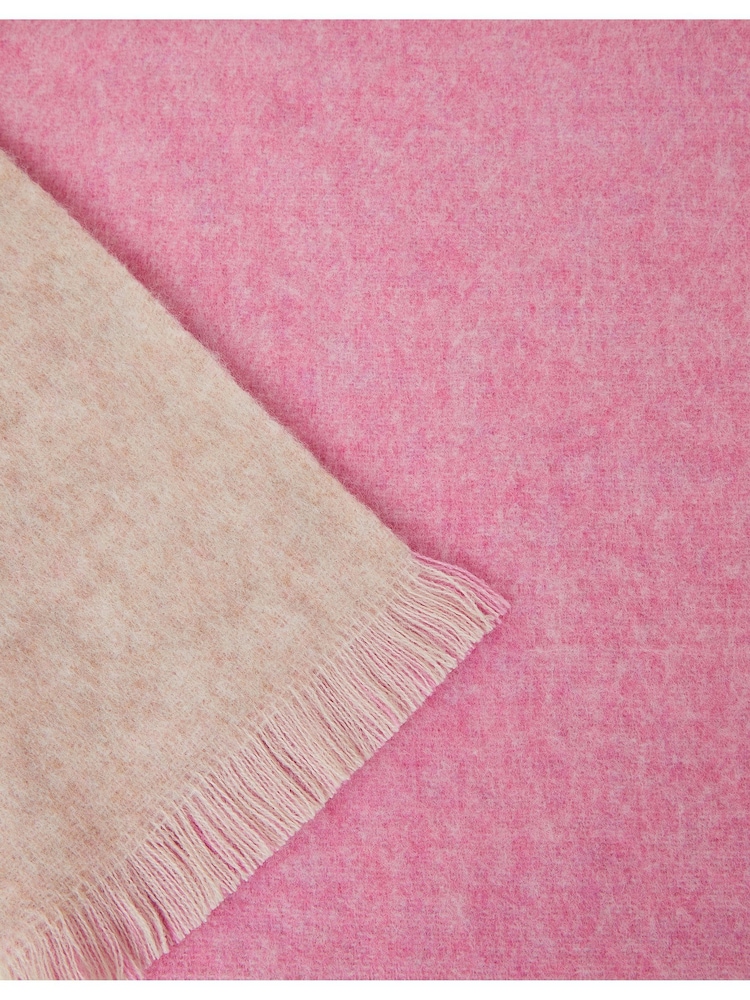 Accessorize Pink Plain Two Tone Winter Blanket Scarf - Image 3 of 3 Accessorize Pink Plain Two Tone Winter Blanket Scarf - Image 3 of 3