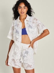 Accessorize Natural High Waist Lacy Palm Shorts - Image 2 of 4