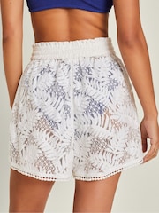Accessorize Natural High Waist Lacy Palm Shorts - Image 3 of 4