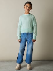 Reiss Aqua Aluna 9-13 yrs Rib-Knit Jumper With Wool and Alpaca - Image 3 of 4