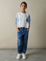 Reiss Blue Stanton 4-9 yrs Argyle Cardigan With Wool And Cashmere - Image 3 of 4