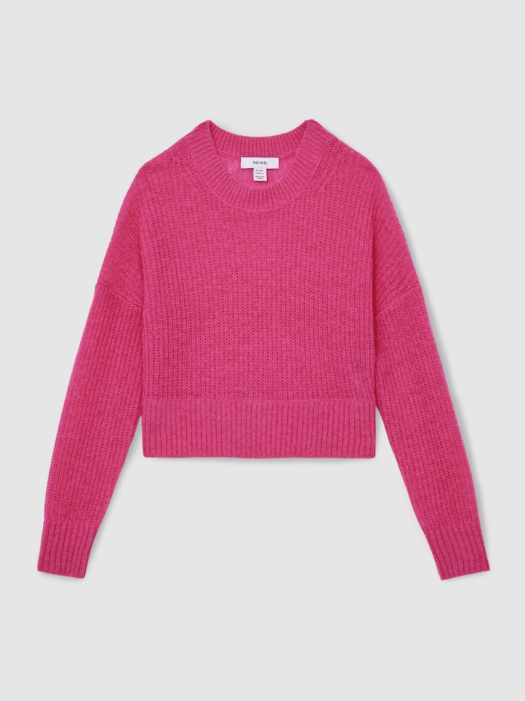 Rosa - Reiss Aluna Rib-Knit Jumper With Wool and Alpaca - Imagen 2 de 4