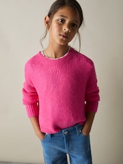 Rosa - Reiss Aluna Rib-Knit Jumper With Wool and Alpaca - Imagen 3 de 4