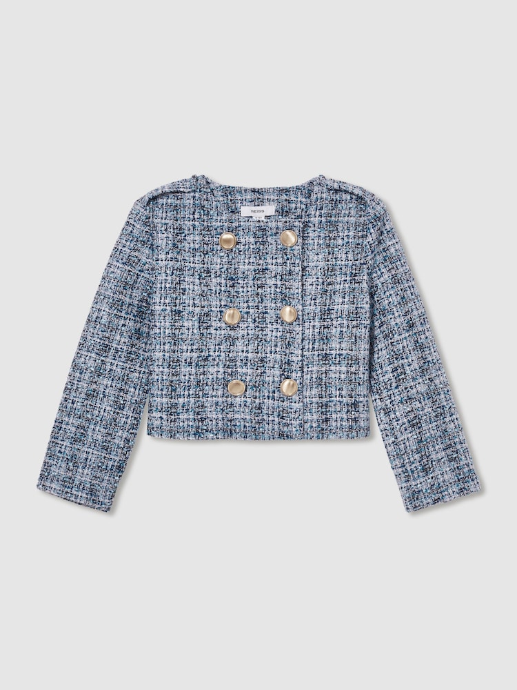 Reiss Magda Double-Breasted Bouclé Jacket - Imagen 2 de 4