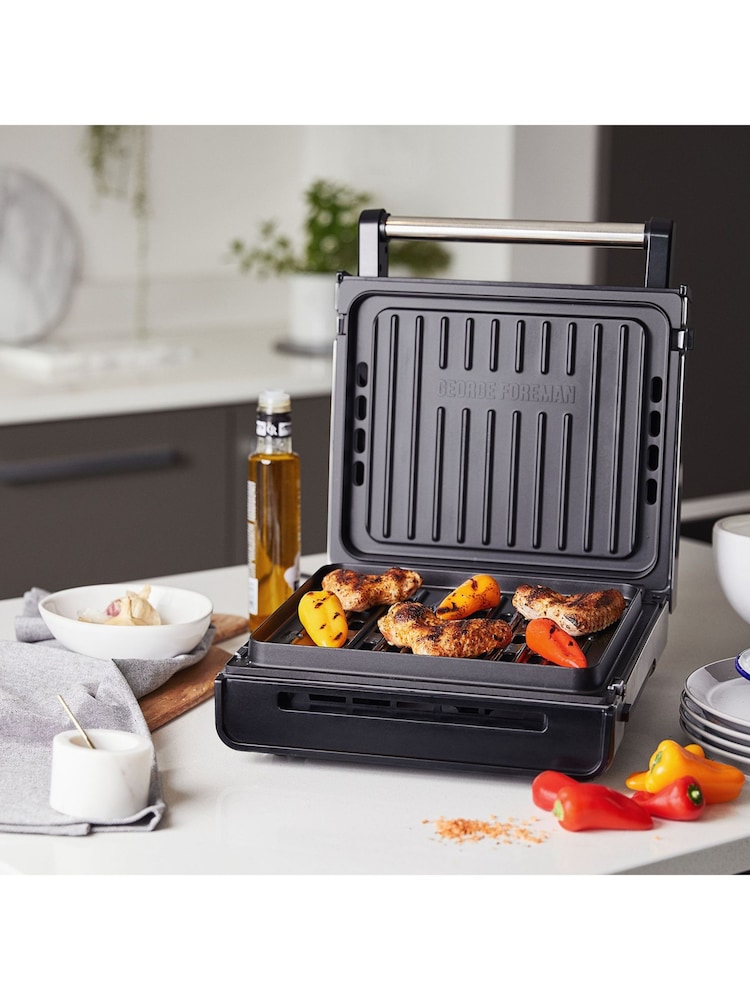 Russell Hobbs Silver George Foreman Smokeless Health Grill - Image 1 of 5