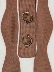 Reiss Ecru Ziggy 13-14 yrs Zig-Zag Knit Collared Jumper - Image 4 of 4