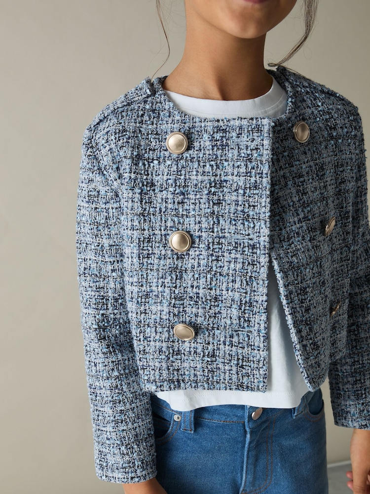 Reiss Magda Double-Breasted Bouclé Jacket - Imagen 2 de 4