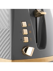 Russell Hobbs Grey Groove 2 Slice Toaster - Image 4 of 5