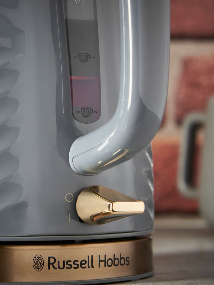 Russell Hobbs Grey Groove Kettle - Image 2 of 6 Russell Hobbs Grey Groove Kettle - Image 2 of 6