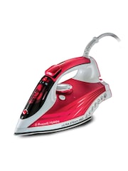 Russell Hobbs Red and White Ultra Steam Pro Iron - Image 1 of 3