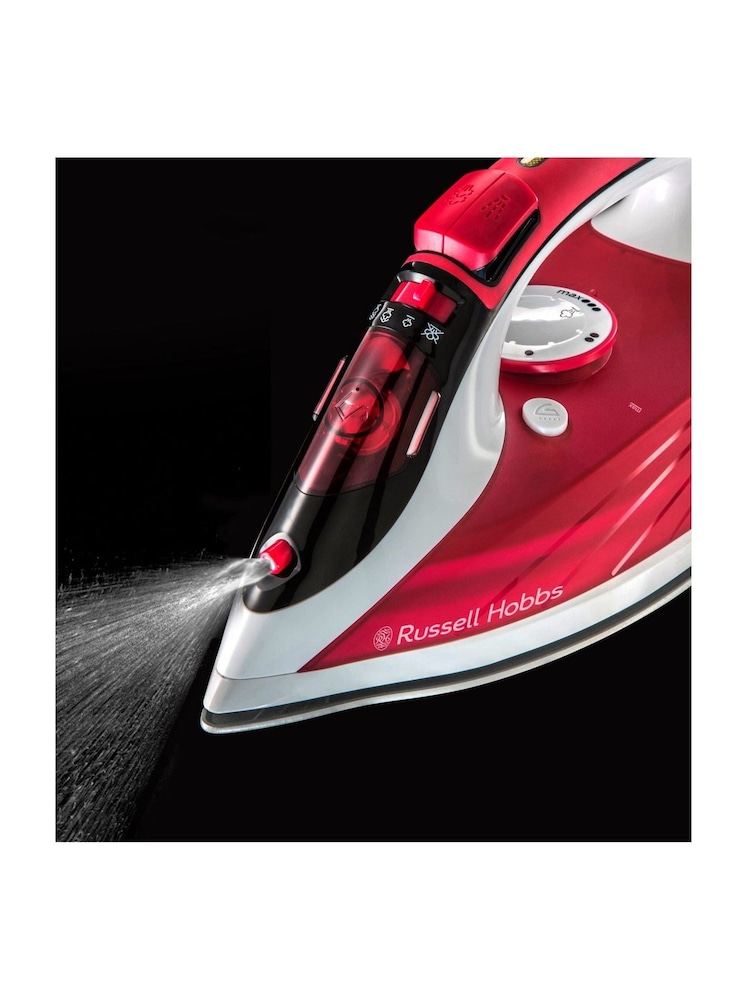 Russell Hobbs Red and White Ultra Steam Pro Iron - Image 2 of 3