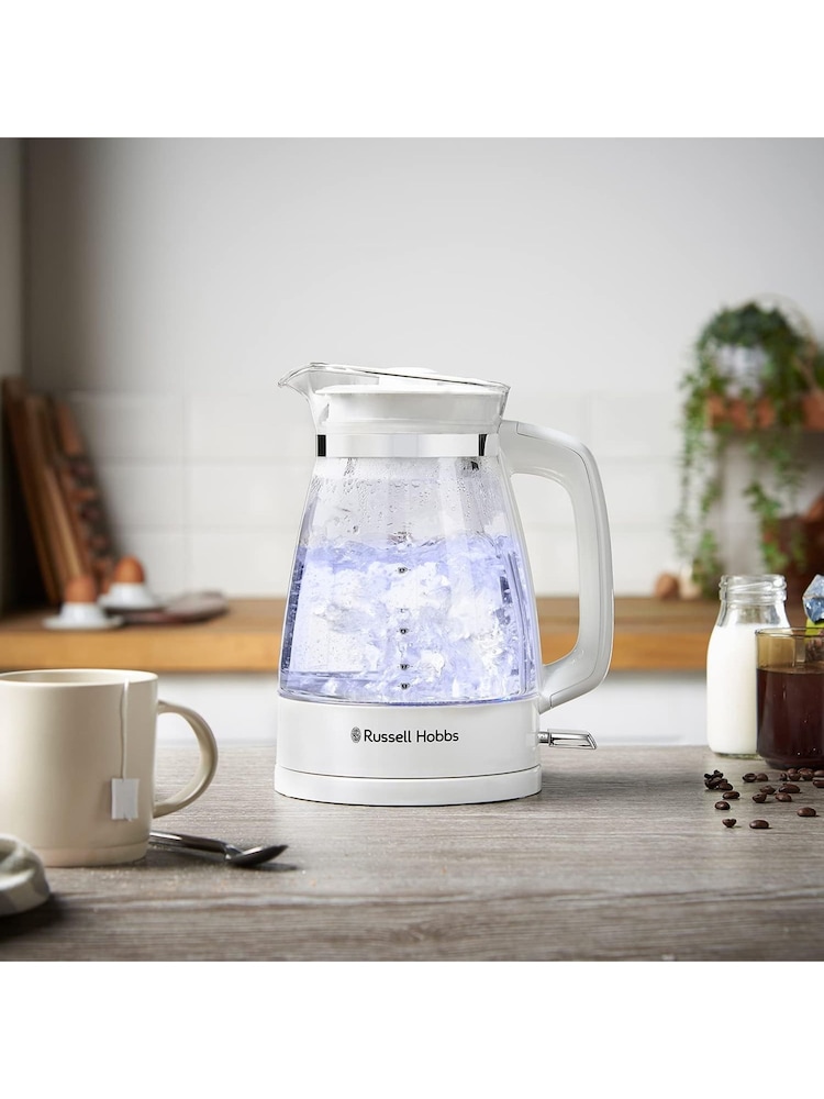 Russell Hobbs White and Clear Classic Glass Kettle - Image 1 of 5