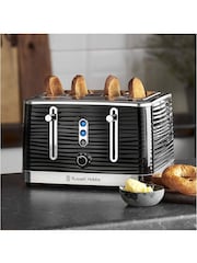 Russell Hobbs Black Inspire 4 Slice Toaster - Image 1 of 4