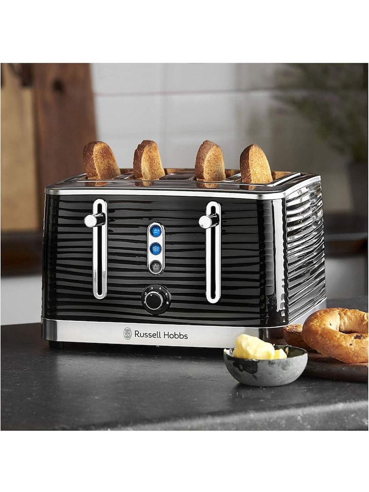 Russell Hobbs Black Inspire 4 Slice Toaster - Image 1 of 4