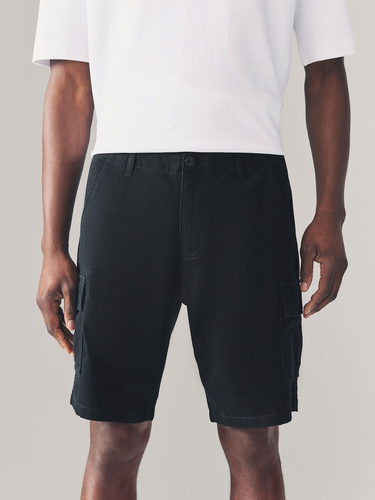 Negro - Stretch Cargo Shorts - Imagen 1 de 10