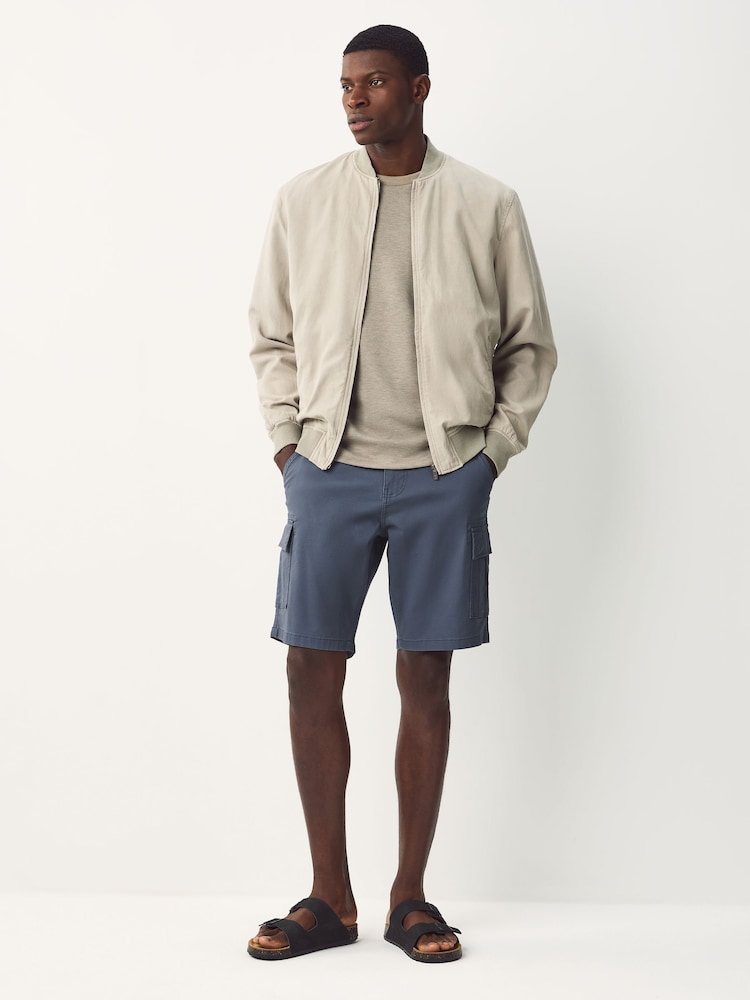 Blue Stretch Cargo Shorts - Image 2 of 9 Blue Stretch Cargo Shorts - Image 2 of 9