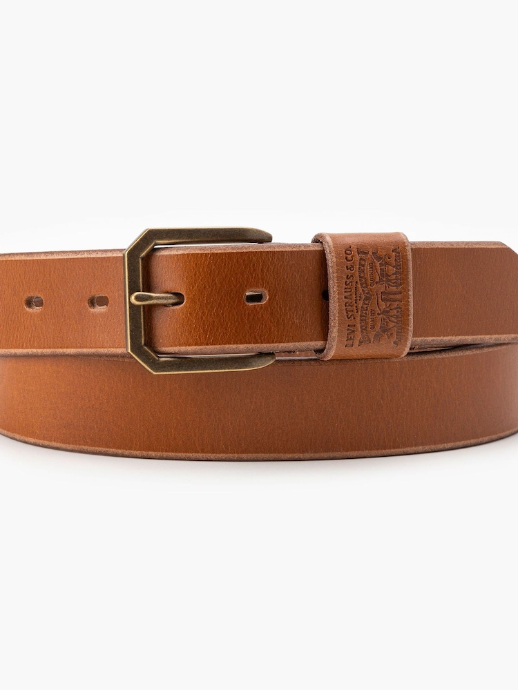 Levi's® Brown Wide Loop Two Horse Logo Belt - Image 1 of 3