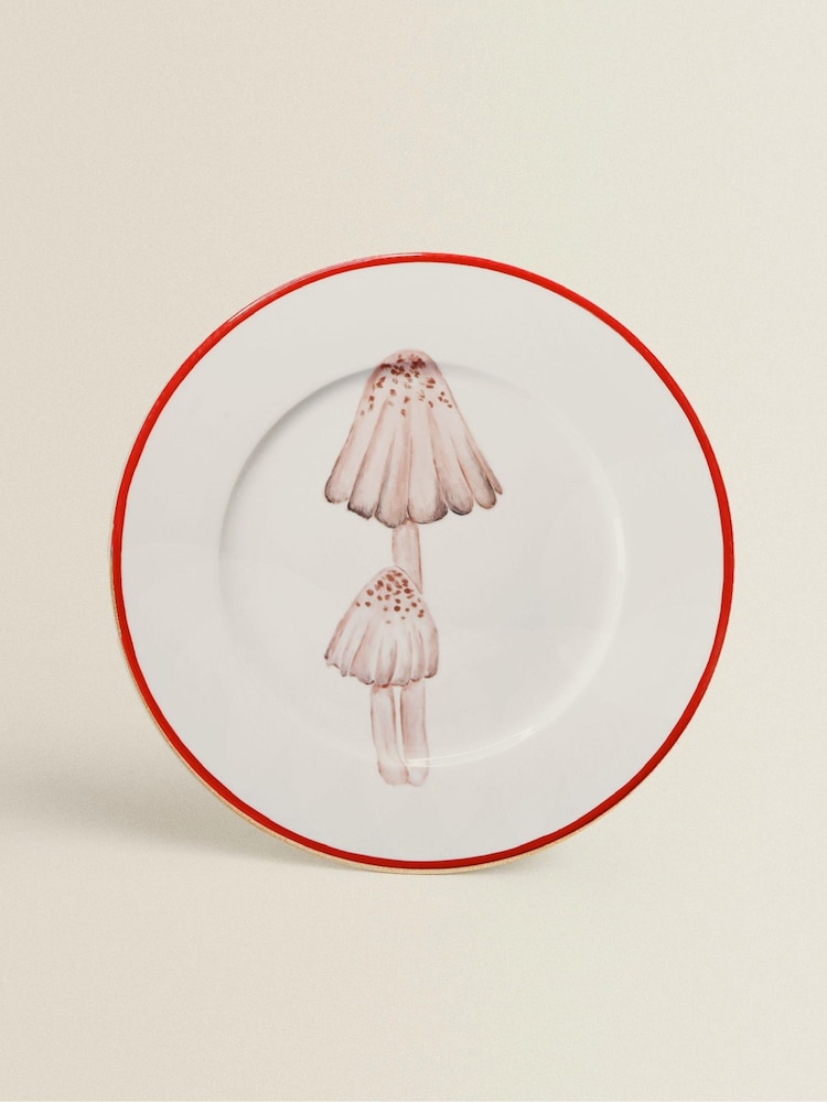 The Platera Red Mushroom Egiptia Side Plate - Image 2 of 3 The Platera Red Mushroom Egiptia Side Plate - Image 2 of 3
