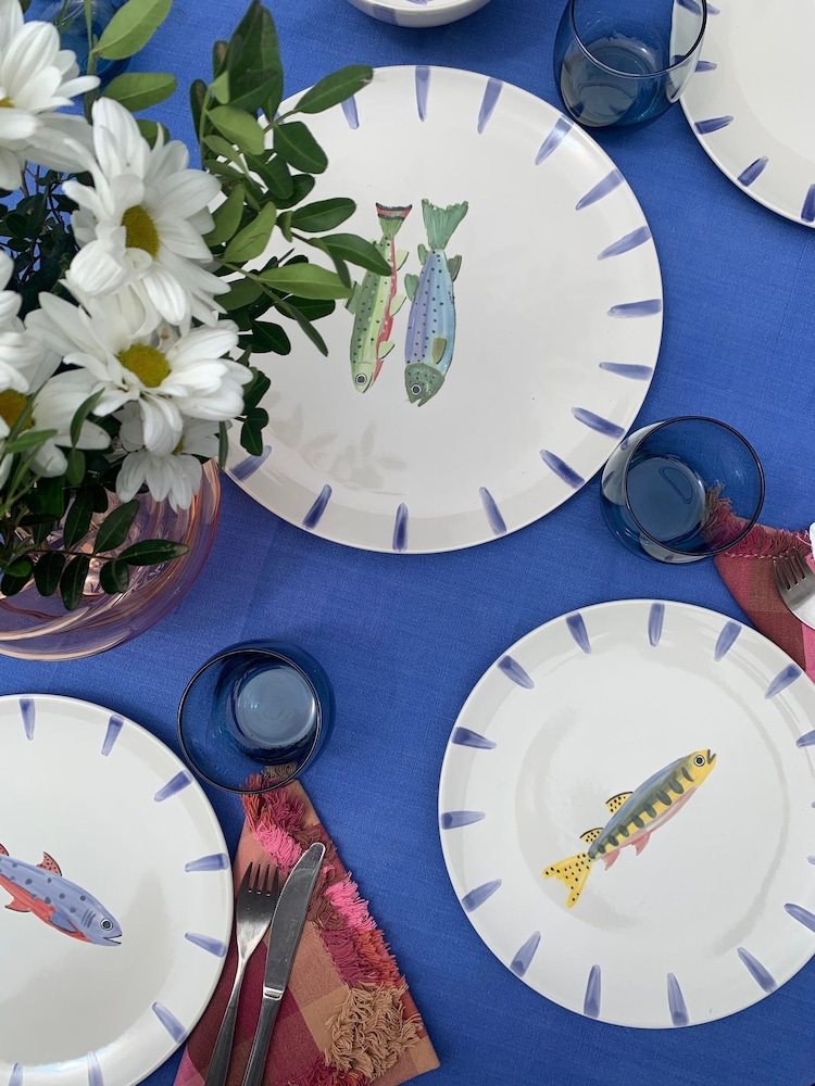 The Platera Blue Gone Fishing Damisela + Atun Salad Plate - Image 1 of 3 The Platera Blue Gone Fishing Damisela + Atun Salad Plate - Image 1 of 3