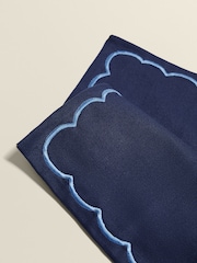The Platera Blue Embroidery Placemat - Image 2 of 4