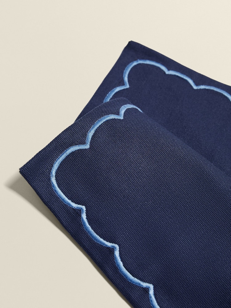 The Platera Blue Embroidery Placemat - Image 2 of 4