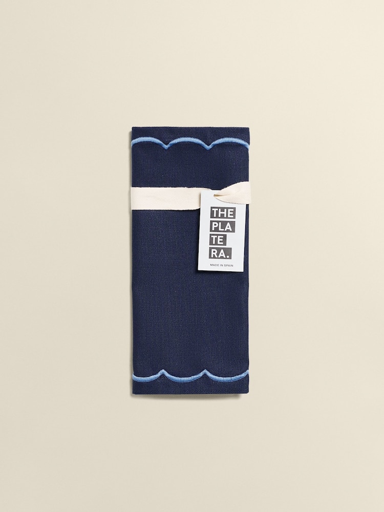 The Platera Blue Embroidery Placemat - Image 4 of 4