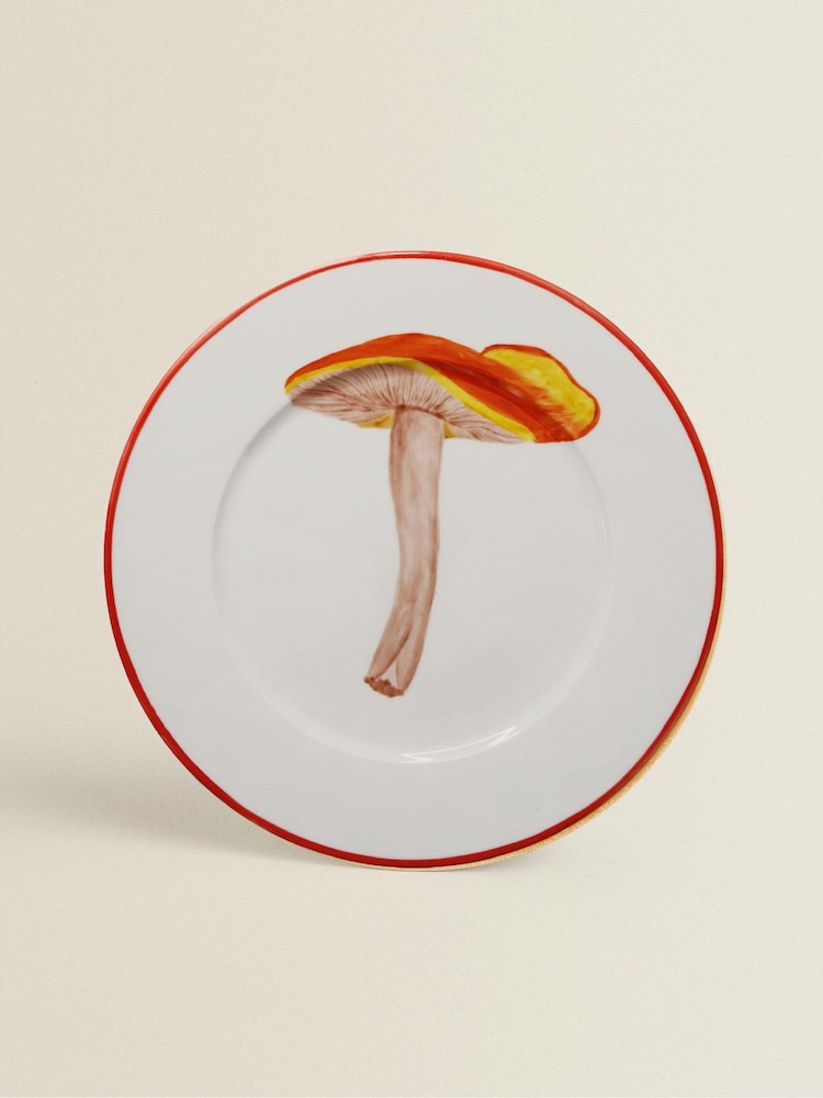 The Platera Red Mushroom Terracota Side Plate - Image 2 of 3 The Platera Red Mushroom Terracota Side Plate - Image 2 of 3