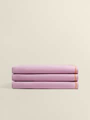 The Platera Pink 100% Linen Embrodery Tablecloth - Image 2 of 3