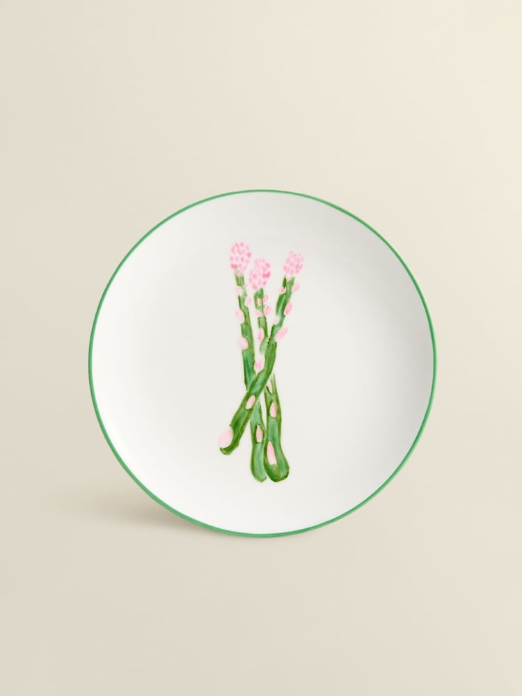 The Platera Green Veggies Asparagus Dinner Plate - Image 1 of 3