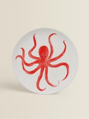 The Platera Red Marisco Pulpo Dinner Plate - Image 1 of 3