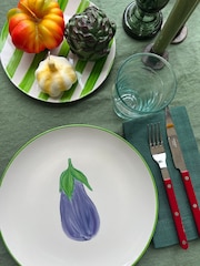 The Platera Green Veggies Aubergine Side Plate - Image 3 of 3