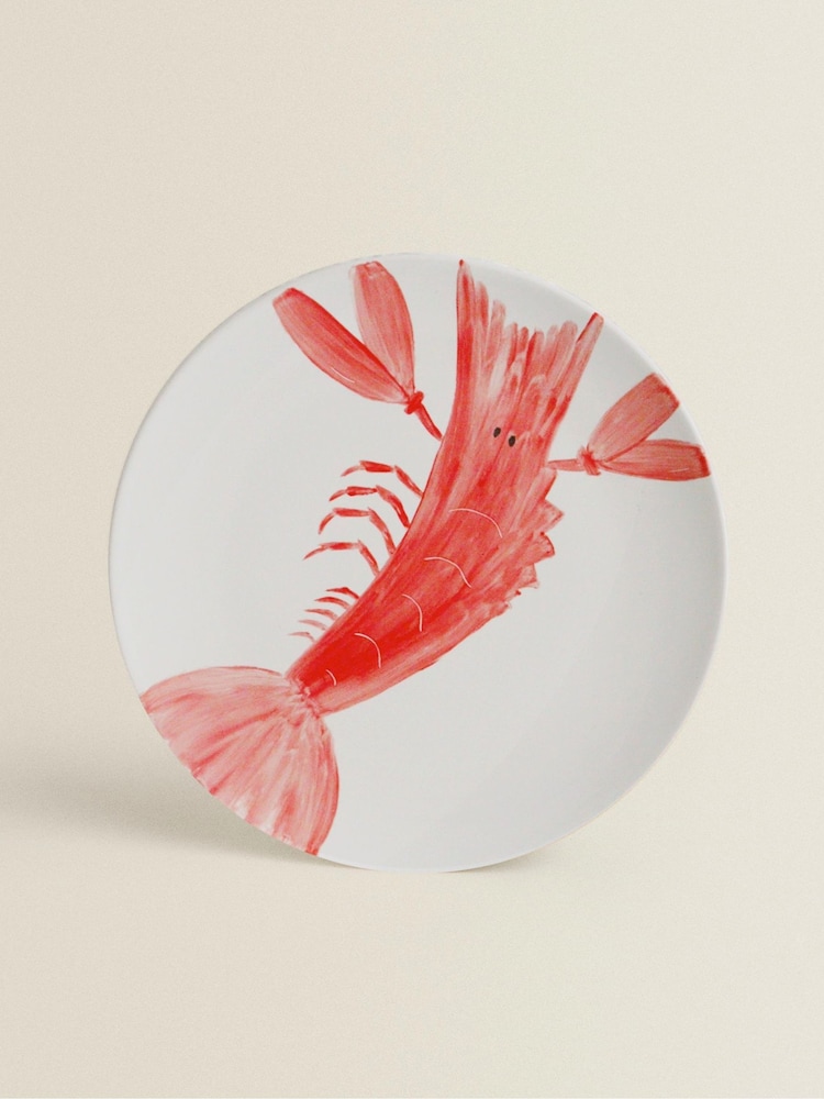 The Platera Red Marisco Crustaceo Salad Plate - Image 2 of 3 The Platera Red Marisco Crustaceo Salad Plate - Image 2 of 3