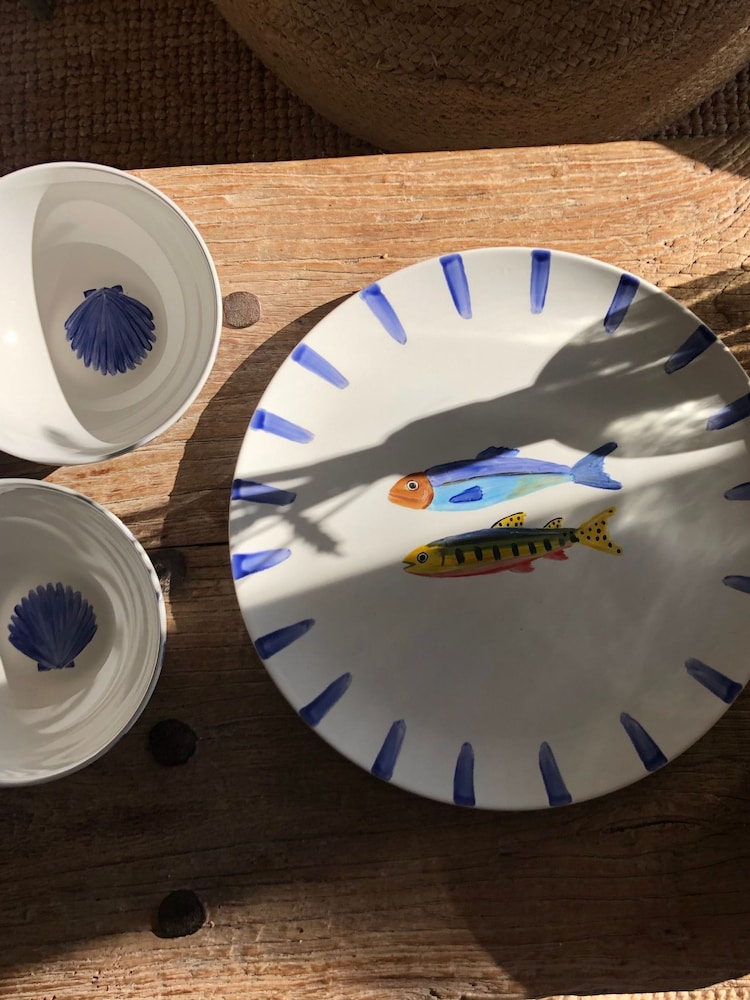 The Platera Blue Gone Fishing Nema Sardina Salad Plate - Image 2 of 4 The Platera Blue Gone Fishing Nema Sardina Salad Plate - Image 2 of 4