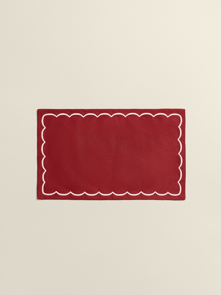 The Platera Red Embroidery Placemats - Image 3 of 3