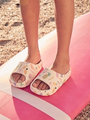 Pineapple Print Chunky Sliders - Image 2 of 8