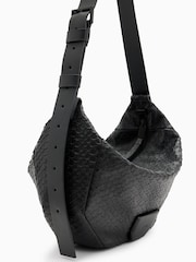 AllSaints Black Madea Snake Effect Shoulder Bag - Image 4 of 6